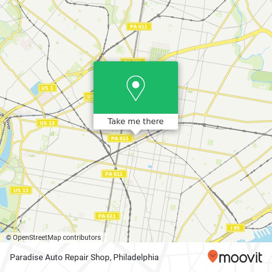 Mapa de Paradise Auto Repair Shop