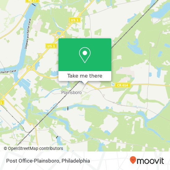 Mapa de Post Office-Plainsboro
