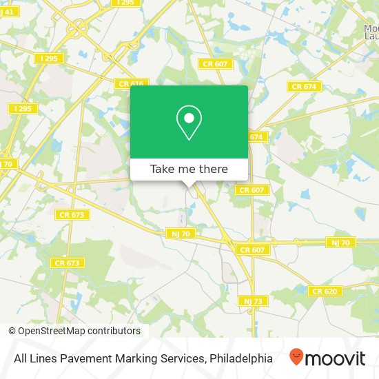All Lines Pavement Marking Services map