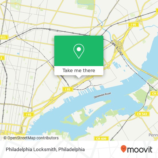 Mapa de Philadelphia Locksmith