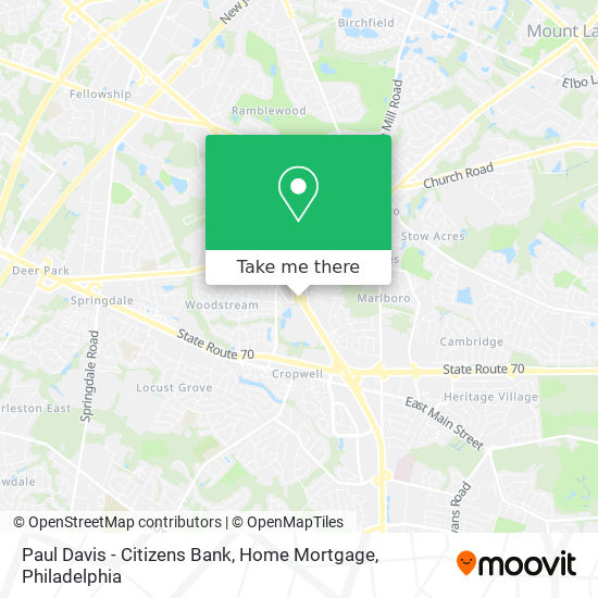 Paul Davis - Citizens Bank, Home Mortgage map