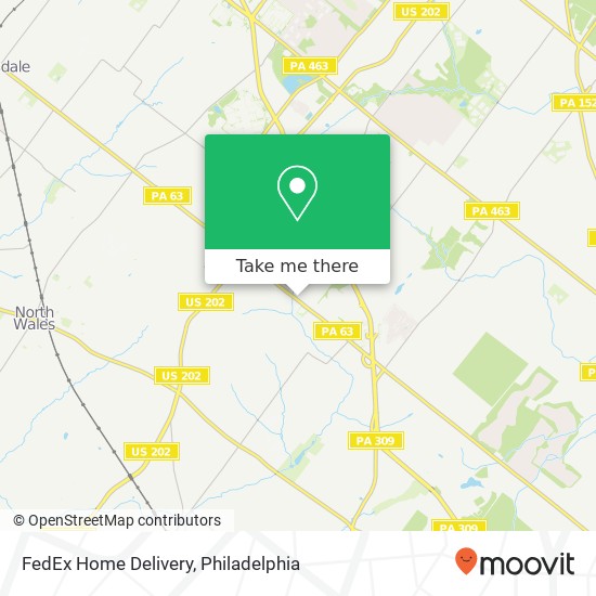 FedEx Home Delivery map