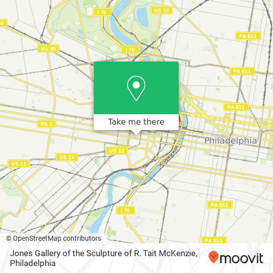 Mapa de Jones Gallery of the Sculpture of R. Tait McKenzie