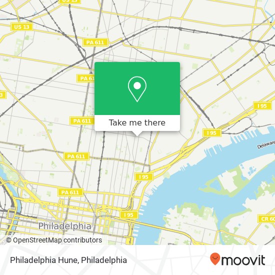 Philadelphia Hune map