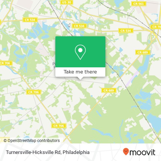 Turnersville-Hicksville Rd map