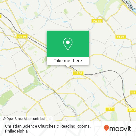 Christian Science Churches & Reading Rooms map