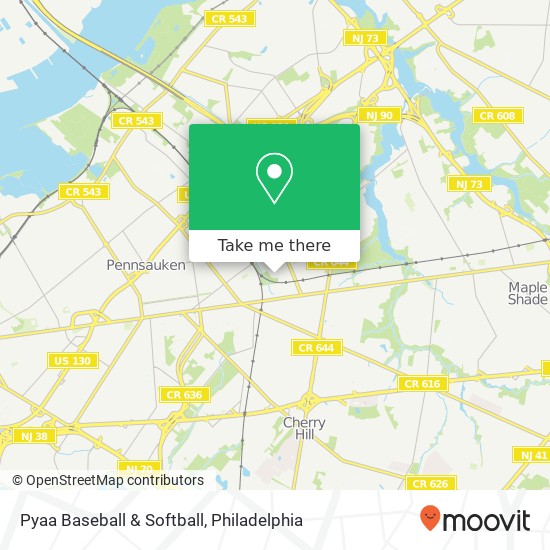 Pyaa Baseball & Softball map