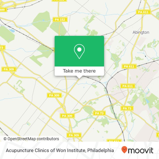 Acupuncture Clinics of Won Institute map