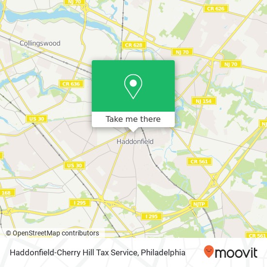 Haddonfield-Cherry Hill Tax Service map