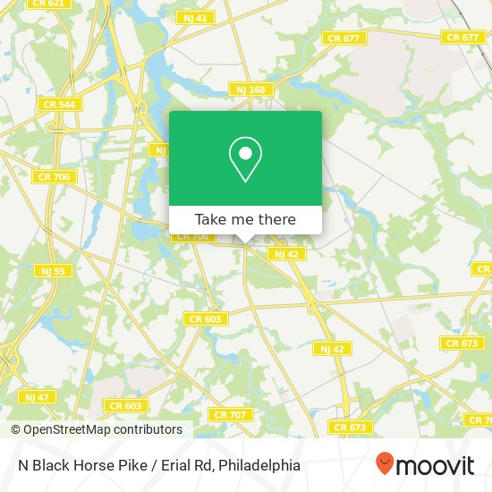 Mapa de N Black Horse Pike / Erial Rd