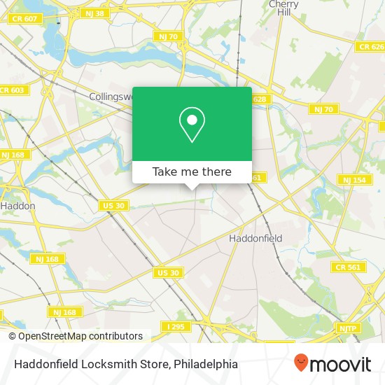 Mapa de Haddonfield Locksmith Store