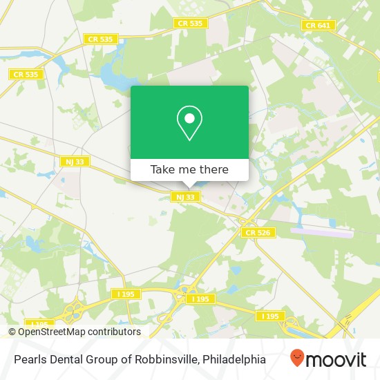 Pearls Dental Group of Robbinsville map