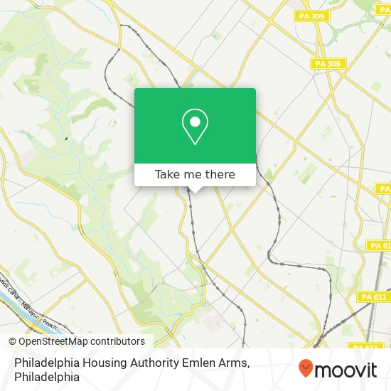 Mapa de Philadelphia Housing Authority Emlen Arms