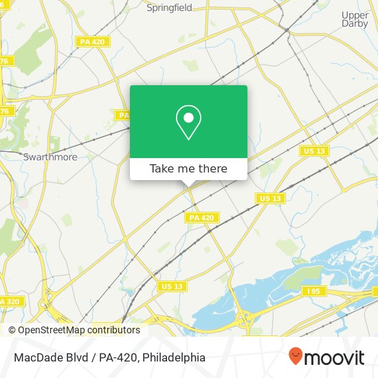 MacDade Blvd / PA-420 map