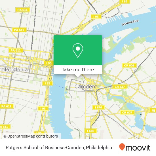 Rutgers School of Business-Camden map