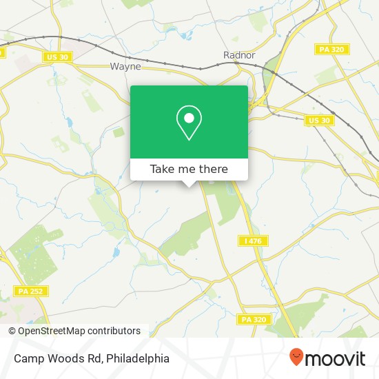 Camp Woods Rd map