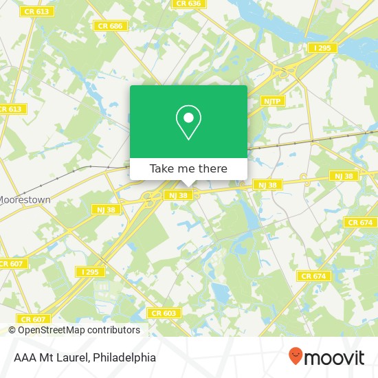 AAA Mt Laurel map