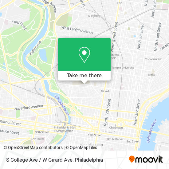 S College Ave / W Girard Ave map