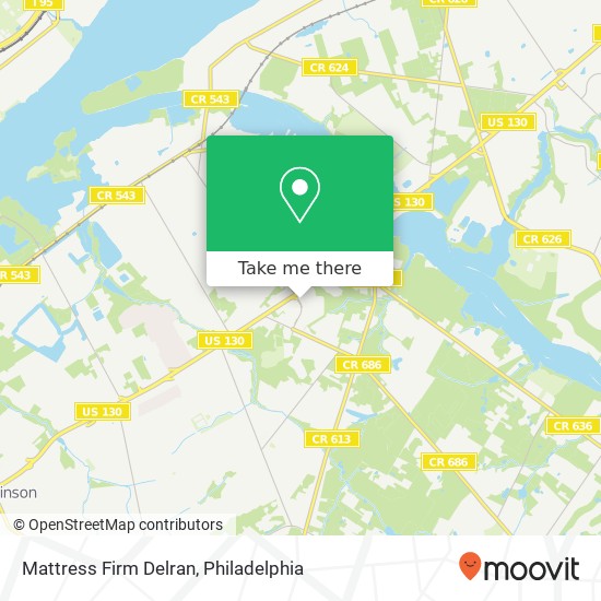 Mapa de Mattress Firm Delran