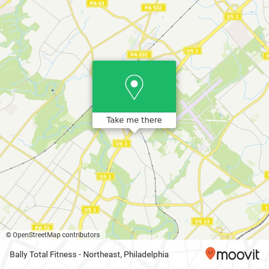 Mapa de Bally Total Fitness - Northeast