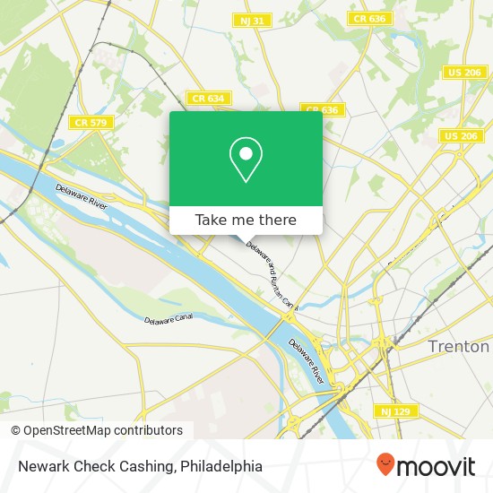 Newark Check Cashing map