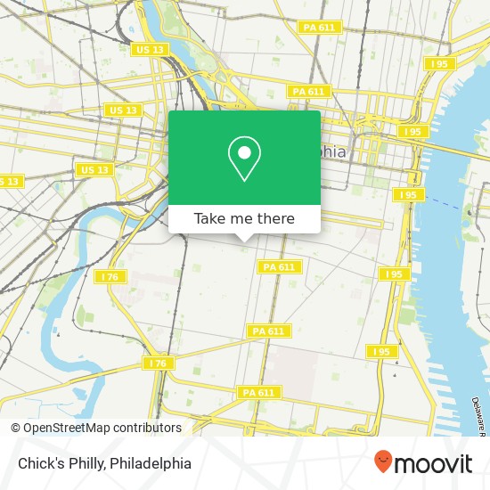 Chick's Philly map