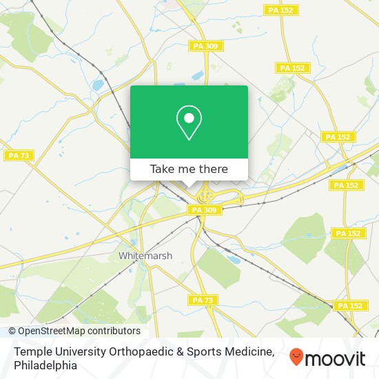 Temple University Orthopaedic & Sports Medicine map