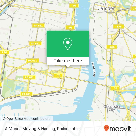 A Moses Moving & Hauling map