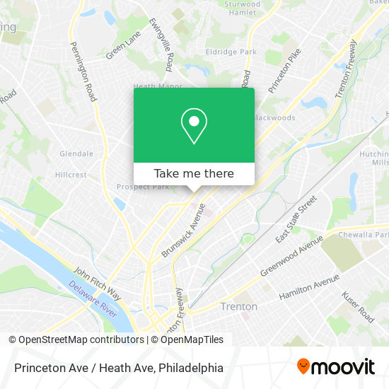 Princeton Ave / Heath Ave map