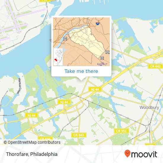 Thorofare map