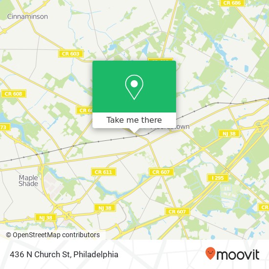 Mapa de 436 N Church St
