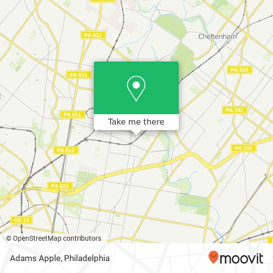 Mapa de Adams Apple