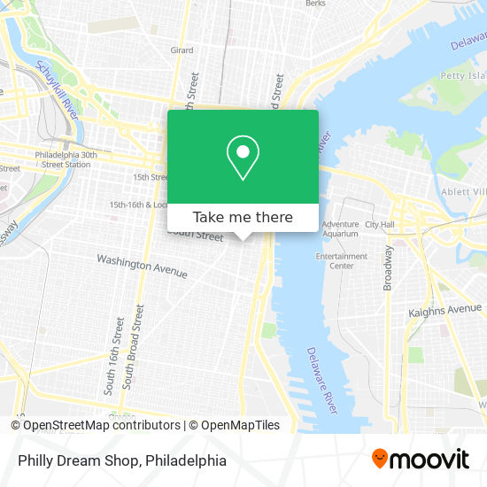 Philly Dream Shop map