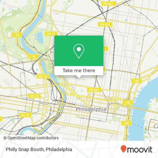 Mapa de Philly Snap Booth