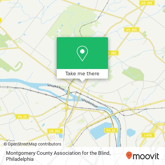 Montgomery County Association for the Blind map