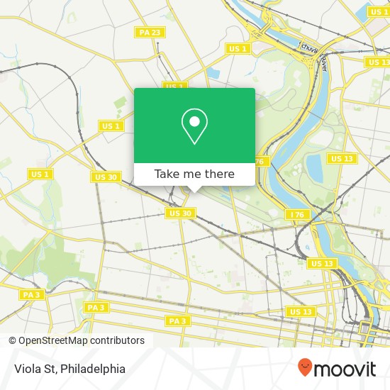 Viola St map