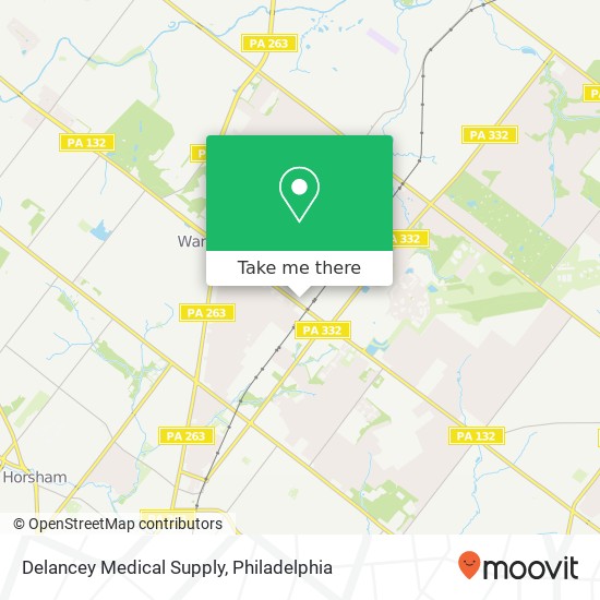 Mapa de Delancey Medical Supply