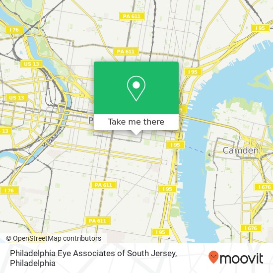 Mapa de Philadelphia Eye Associates of South Jersey