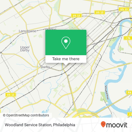 Mapa de Woodland Service Station