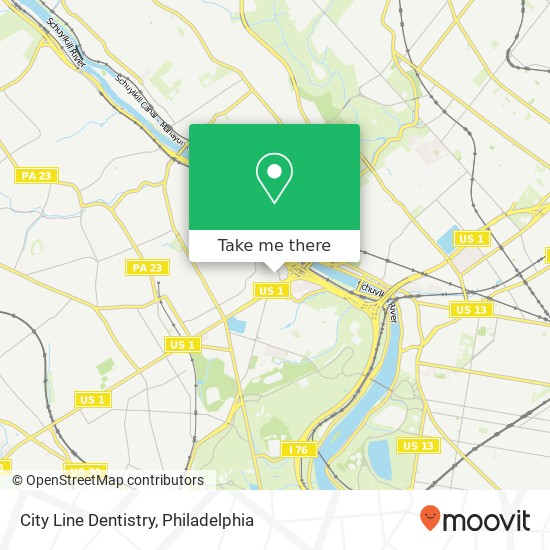 City Line Dentistry map