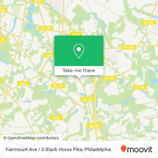Mapa de Fairmount Ave / S Black Horse Pike