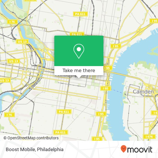 Mapa de Boost Mobile