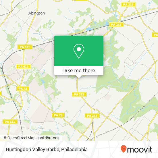 Huntingdon Valley Barbe map