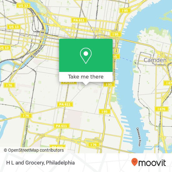 H L and Grocery map