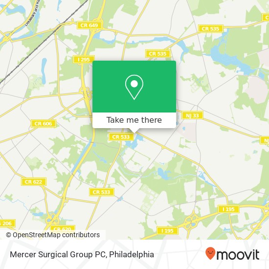 Mapa de Mercer Surgical Group PC