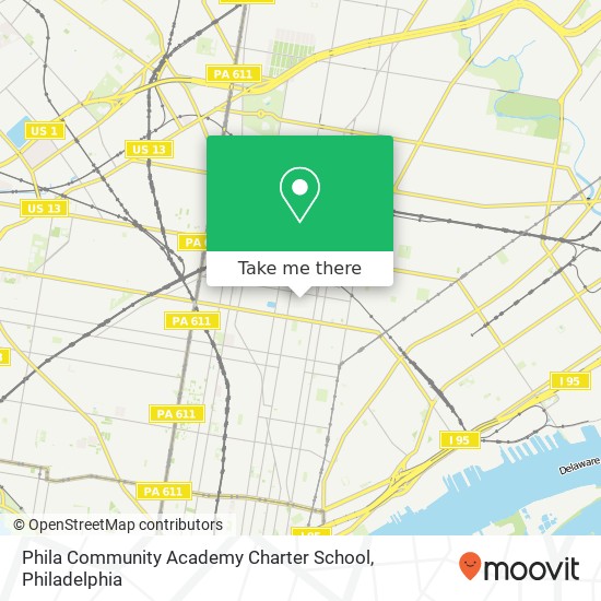 Mapa de Phila Community Academy Charter School