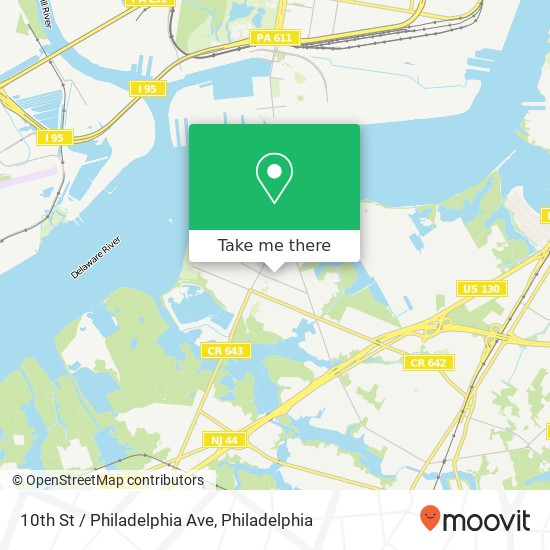 10th St / Philadelphia Ave map
