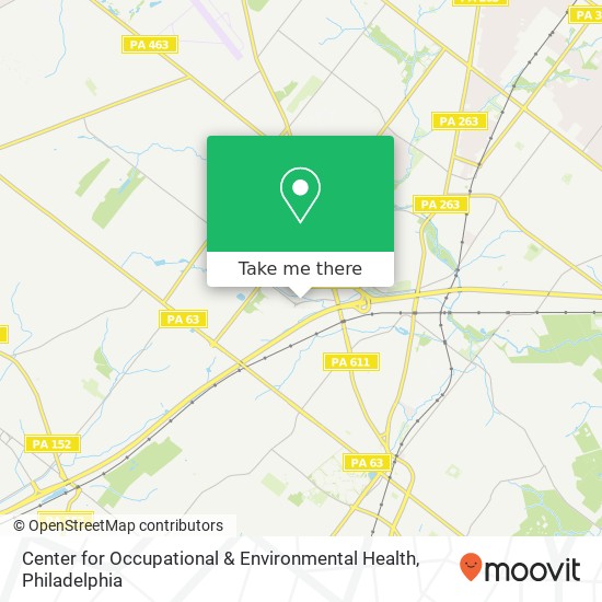 Center for Occupational & Environmental Health map