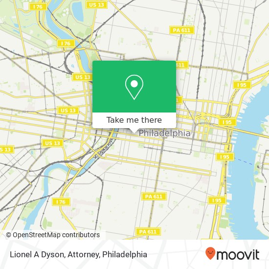 Lionel A Dyson, Attorney map