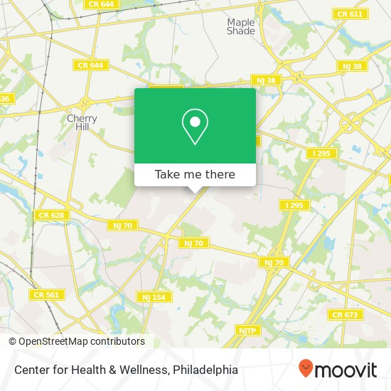 Center for Health & Wellness map